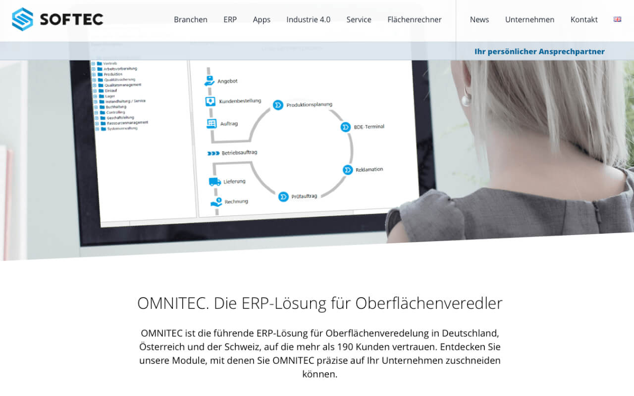 Website, Webentwicklung Softec, Karlsruhe